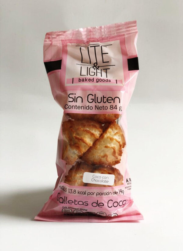 GALLETA DE COCO SUAVE CON CHISPAS DE CHOCOLATE 84G