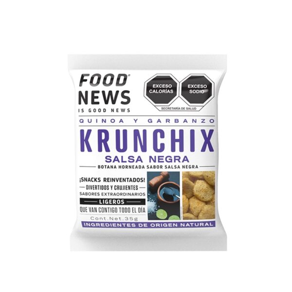 FOOD NEWS KRUNCHIX SALSA NEGRA 35 G